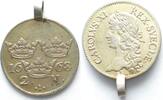 Schweden SCHWEDEN 2 Mark 1668 Stockholm CARL XI. Silber RAR!!! # 92609