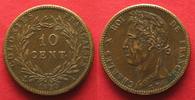 Französische Kolonien MARTINIQUE & GUADELOUPE 10 Centimes 1829 A CHARLES X. Bronze ERHALTUNG!!!# 92788