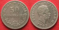 Italien ITALIEN 50 Centesimi 1863 M VITTORIO EMANUELE II. Silber # 93042