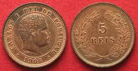 Portugal PORTUGAL 5 Reis 1906 CARLOS I. Bronze ERHALTUNG!!! # 93161