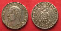 Bayern BAVARIA 3 Mark 1913 D OTTO silver aXF! # 93233 Picture
