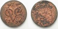 Niederländisch Indien NEDERLANS INDIE - ZEELAND Duit 1754 VOC Kupfer # 93298