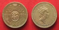 England GROSSBRITANNIEN 2 Pounds 1994 BANK OF ENGLAND Ni-Me prägefrisch # 93520