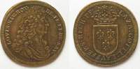 Nürnberger Rechenpfennige LOUIS XIV Rechenpfennig 1689-94 v. LAZARUS GOTTLIEB LAUFFER Messing 26mm # 93676