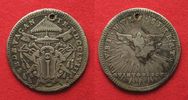 Vatikan PAPAL STATE Doppio Giulio (1/5 Scudo) 1758 SEDE VACANTE silver VF RARE! # 93757 Foto