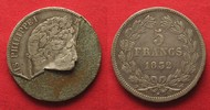 Frankreich - Fälschungen LOUIS PHILIPPE 5 Francs 1832 W Zeitgenössische FÄLSCHUNG RAR! # 93890