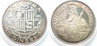 Andorra ANDORRA 50 Diners 1960 KARL DER GROSSE Silber RAR!!! # 93896