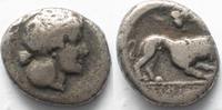 Lukanien - Velia VELIA (Hyele) AR-Didrachme 400-340 v.Chr. NYMPHE / LÖWE & EULE RAR!!! # 94024