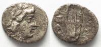 Megaris MEGARA AR Obolus 307-290 v.Chr., Apollokopf / Lyra -