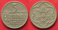 Danzig DANZIG 5 Pfennig 1923 Ku-Ni ERHALTUNG! # 94074