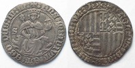 Italien - Neapel Italy NAPLES Carlino ALFONSO I of ARAGON (1442-58) silver VF+ SCARCE!!! # 94230 Foto