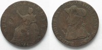 British Tokens - Hampshire EMSWORTH Halfpenny Token 1794 EARL HOWE / RULE BRITANNIA copper VF # 94262