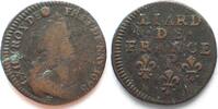 Frankreich LOUIS XIV Liard de France 1693 P DIJON cuivre TTB! # 94298