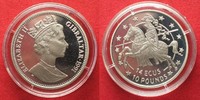 Gibraltar GIBRALTAR 14 Ecus - 10 Pounds 1991 RITTER Silber # 94745