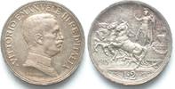 Italien ITALIEN 2 Lire 1915 Quadriga VITTORIO EMANUELE III. Silber ERHALTUNG! # 94816
