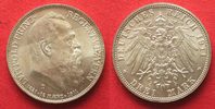 Bayern BAYERN 3 Mark 1911 D LUITPOLD Prinzregent Silber J.49 ERHALTUNG!!! # 94824
