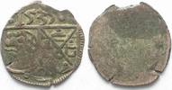 Öttingen ÖTTINGEN Pfennig einseitig 1535 KARL WOLFGANG & LUDWIG XV. Silber # 94830