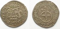 Deutscher Orden TEUTONIC ORDER 3 Kreuzer 1680 JOHANN CASPAR II von AMPRINGEN silver VF # 94843