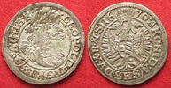 Haus Habsburg RDR Groschen (3 Kreuzer) 1670 SHS Breslau LEOPOLD I. Silber PRACHTSTÜCK! # 94851
