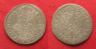 Haus Habsburg RDR - BÖHMEN Groschen 1696 Prag LEOPOLD I. Silber ERHALTUNG! # 94855