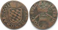 Liege, Bistum LIEGE Liard ND(1650-88) MAXIMILIAN HENRY of BAVARIA copper VF SCARCE! # 94885