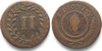 Liege, Bistum LÜTTICH Domkapitel ST. DIONISY 2 Deniers ca.1710 Kupfer SELTEN! # 94886