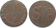 Liege, Bistum LÜTTICH Domkapitel ST. PAUL 1 Patard ca.1710 Kupfer # 94890
