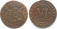 Paderborn, Bistum PADERBORN 6 Pfennig 1718 FRANZ ARNOLD von METTERNICH Kupfer # 94892