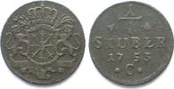 Kleve CLEVES 1/4 Stuber 1753 C FRIEDRICH II of PRUSSIA copper VF+ # 94894