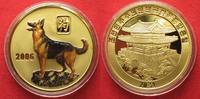 Nordkorea NORDKOREA 20 Won 2006 Lunar JAHR DES HUNDES Messing FARBE # 94937