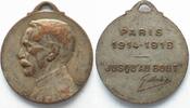 Madagaskar - Medaillen GENERAL JOSEPH GALLIENI Medaille 1916 v. Maillard, Messing versilb. 28mm -