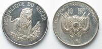 Niger NIGER - PROBE 10 Francs 1968 LÖWE Silber - kein PROOF - RAR! -