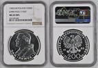 POLAND S200Z POLEN 200 Zlotych 1982 CHI, PAPST JOHANNES PAUL II. Silber RAR!!! -