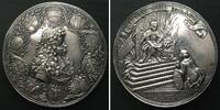 Haus Habsburg  RDR Medaille 1688 Eroberung v. Belgrad, LEOPOLD I. v. P. H. Müller, Silber 58mm unz