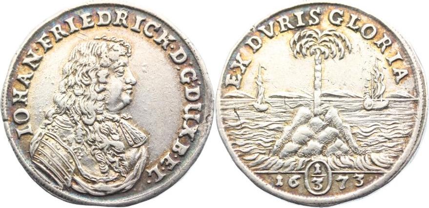 Braunschweig Calenberg Hannover Dicker 1/3 Taler 1673 Johann