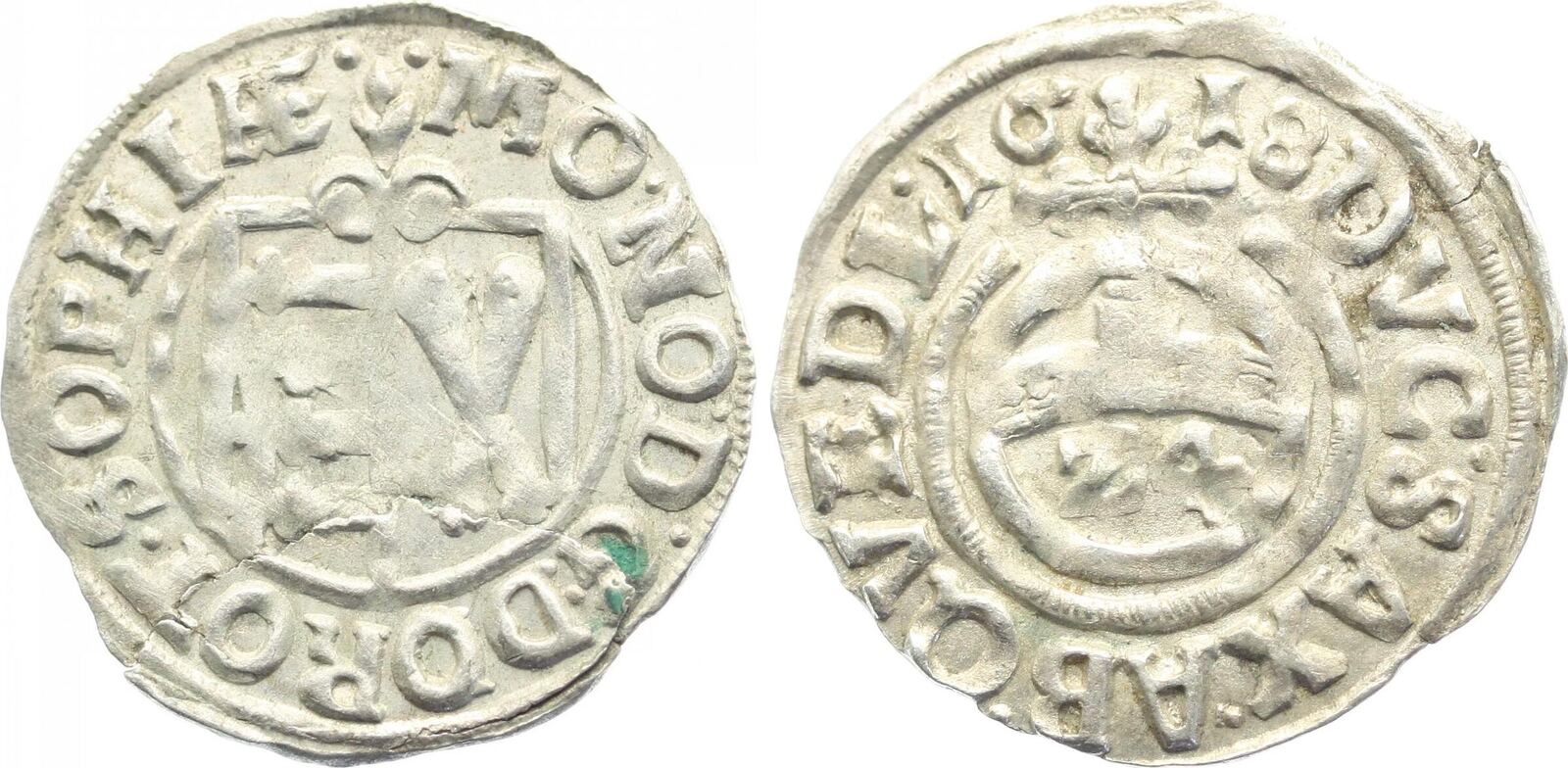 QuedlinburgAbtei Groschen 1618 Dorothea Sophie, Herzogin von Sachsen