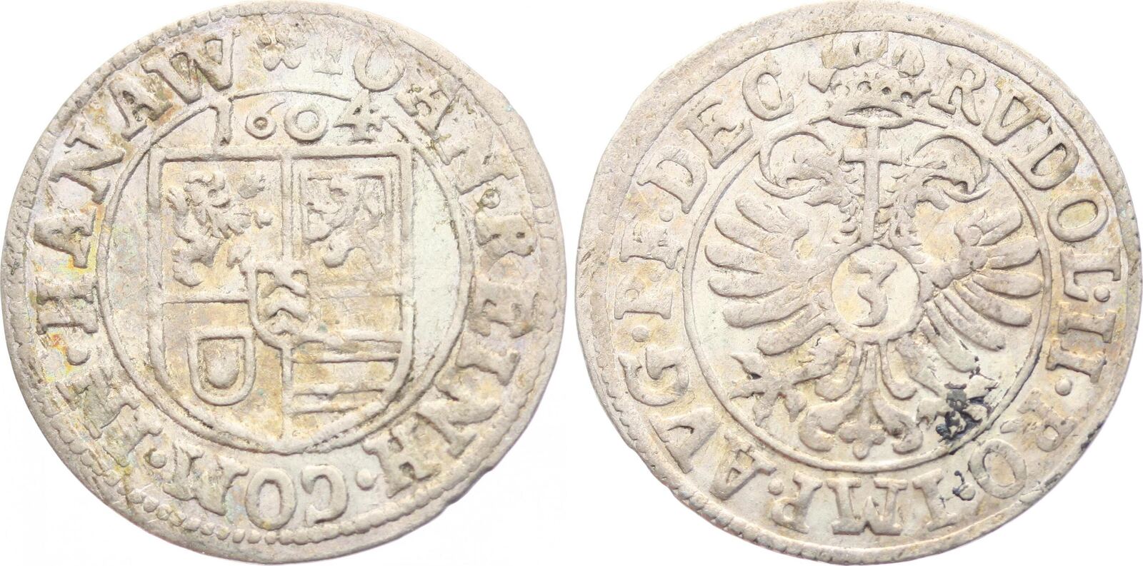 HanauLichtenberg 3 Kreuzer 1604 Johann Reinhard I. 15991625. Fast