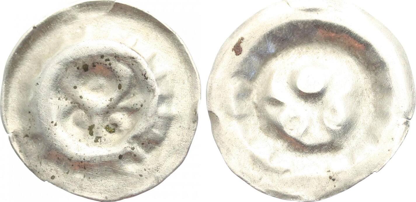 Mecklenburg Hohlpfennig Anonym. 14. Jahrhundert. Fast sehr schön