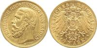 Baden 10 Mark Gold Friedrich I. 1856-1907.