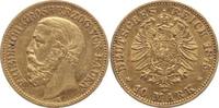 Baden 10 Mark Gold Friedrich I. 1856-1907.