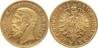 Baden 10 Mark Gold Friedrich I. 1856-1907.