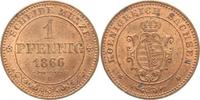 Sachsen-Albertinische Linie 1 Pfennig Johann 1854-1873.