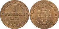 Sachsen-Albertinische Linie 1 Pfennig Johann 1854-1873.