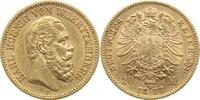 Württemberg 20 Mark Gold Karl 1864-1891.