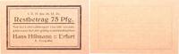 Erfurt 75 Pfennig 1.3.21 Kassenfrisch 10,00 EUR  zzgl. 3,00 EUR Versand