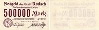 Rodach bei Coburg 500 000 Mark 23.8.1923 Leicht gebraucht 20,00 EUR kostenloser Versand