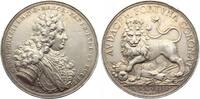 Baden-Durlach Silbermedaille 1709 Karl Wilhelm 1709-1738. Schöne Patina, Randfehler, sehr schön