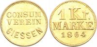 Hessen-Giessen-Stadt 1 Kreuzer Medaillen und Marken 1800-2000. -