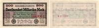 Allgemein 200 Mrd. Mark Banknoten Deutsches Reich 1874-1945. -
