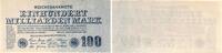 Allgemein 100 Milliarden Mark Banknoten Deutsches Reich 1874-1945. -